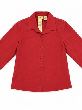 NWT Studio Ease Burgundy Faux Suede Jacket Size 12 Vintage